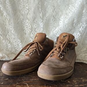 Forsake Brown Waterproof Leather Sneakers Lace-Up Men’s 11.5